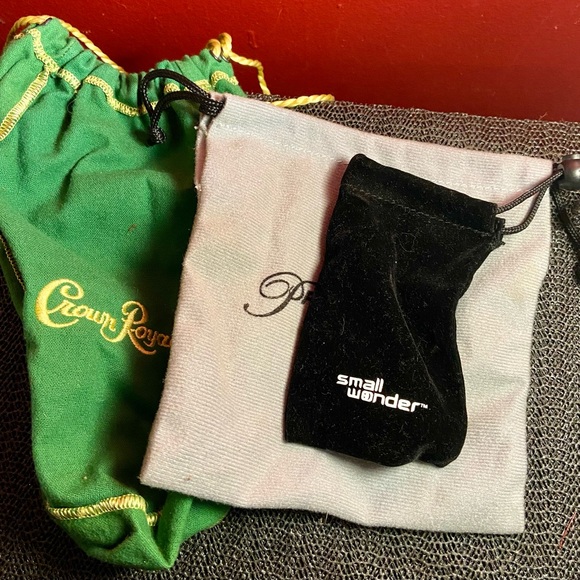 Cloth Drawstring Pouch Lot Of 3 Storage Rare - Picture 1 of 4